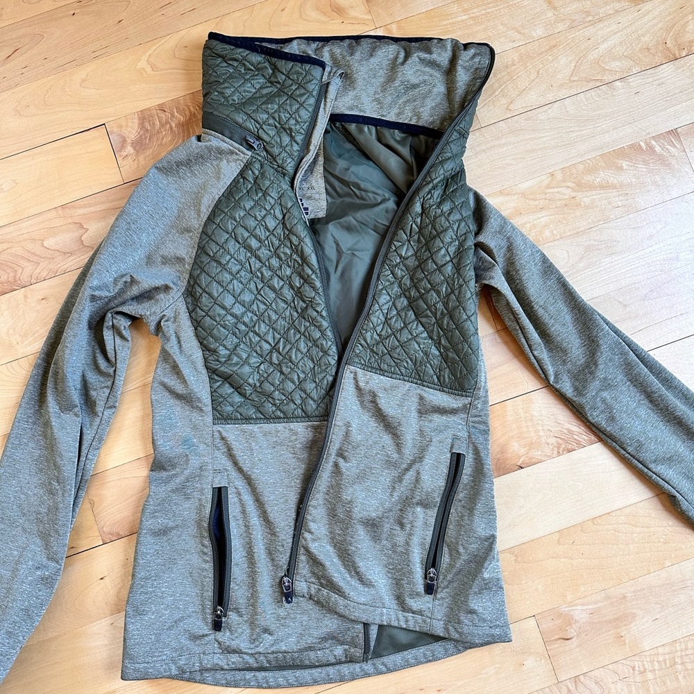 Green windbreaker